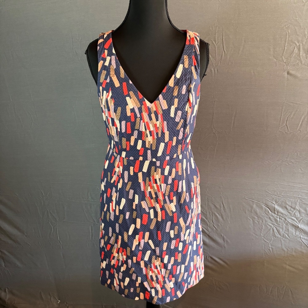 Boden Women's US 2P Navy‎ Blue Sleeveless V Neck Party Dress